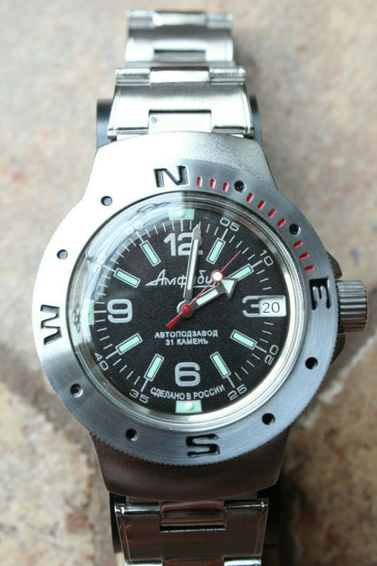 Vostok Amphibian Auto Russian diver wrist watch 060640