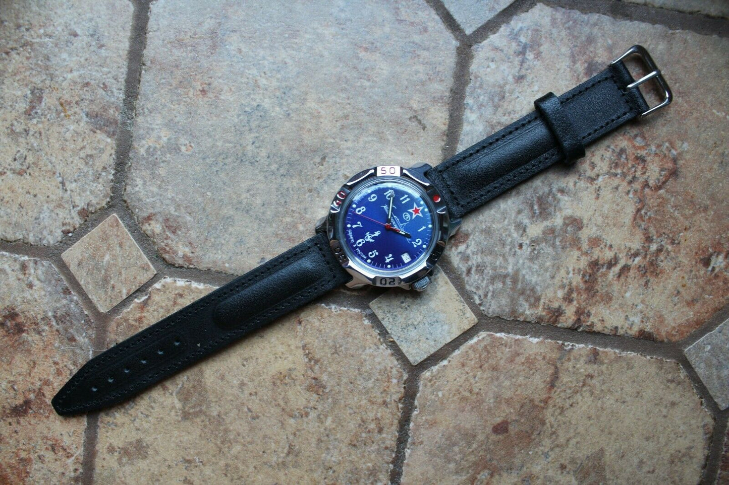 Vostok Komandirskie Mechanical Military Russian wrist watch Navy VMF 811289