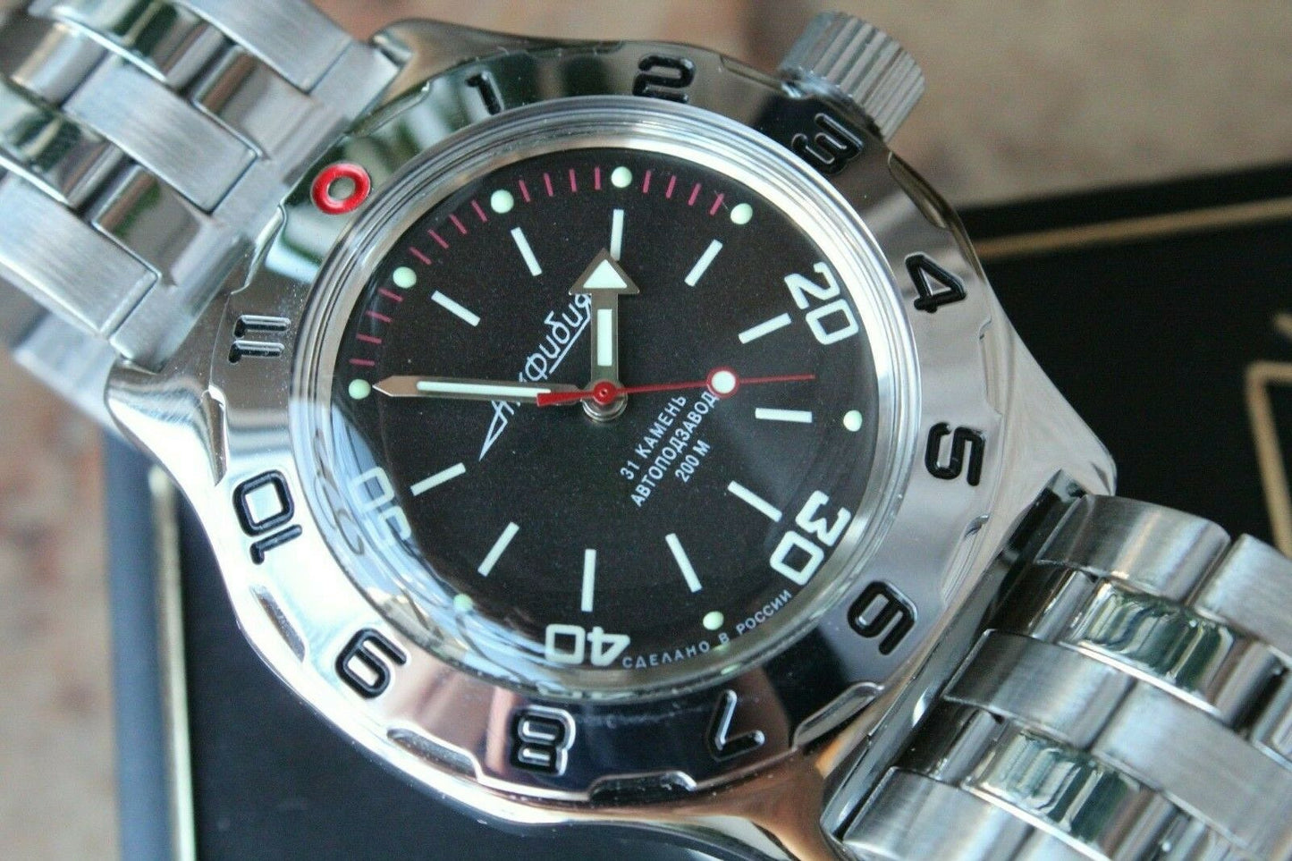 Russian Mechanical Automatic Wrist Watch VOSTOK AMPHIBIAN DIVER 100820