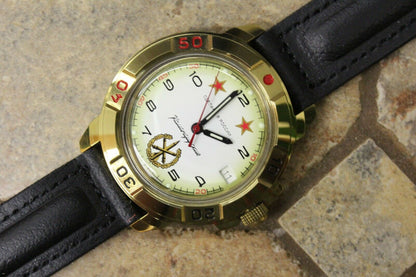 Vostok Komandirsky Military Wrist Watch # 439075 NEW
