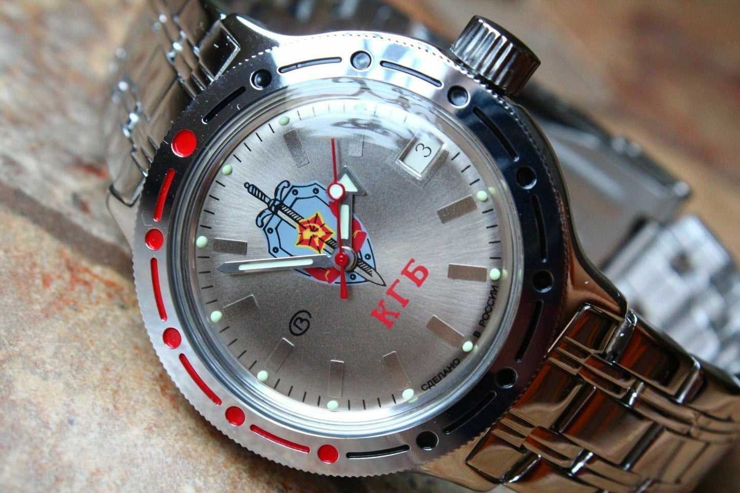 Russian Mechanical Automatic Wrist Watch VOSTOK AMPHIBIAN DIVER 420892