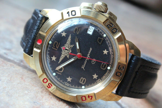 Vostok Komandirsky Military Wrist Watch # 439452 NEW