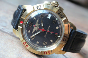 Vostok Komandirsky Military Wrist Watch # 439452 NEW