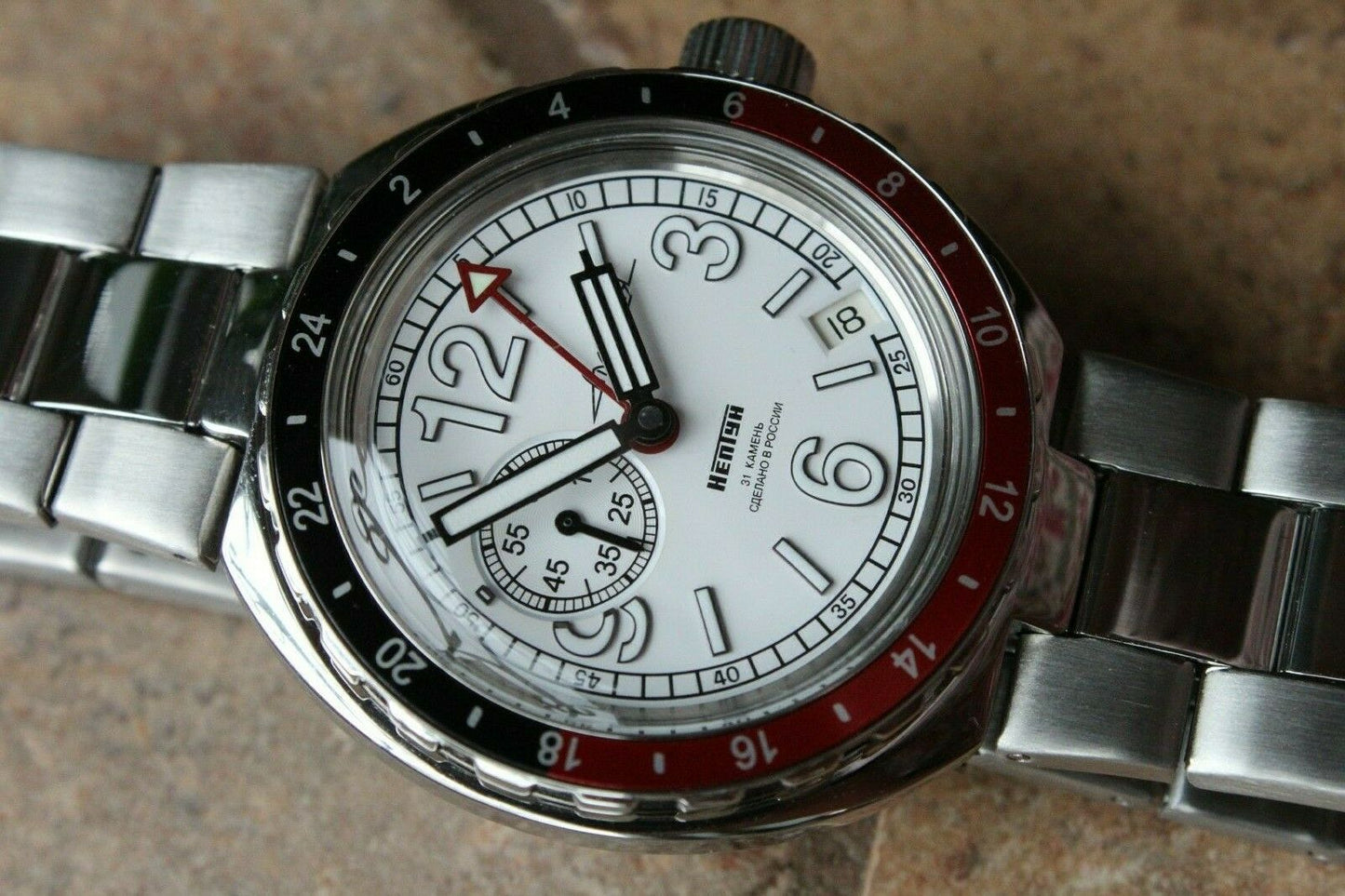 Vostok Amphibian Neptune Russian Mechanical Diver Auto men's wrist watch 960761