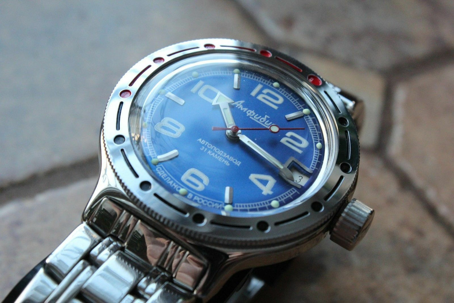Russian Mechanical Automatic Wrist Watch VOSTOK AMPHIBIAN DIVER 420432