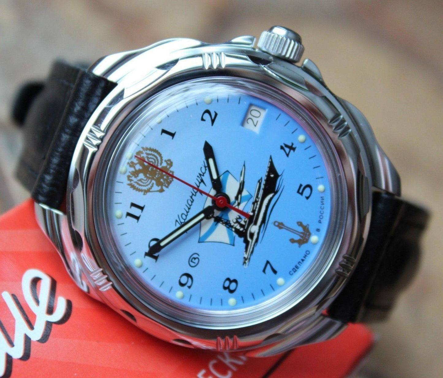 Vostok Komandirsky Russian Military Wrist Watch # 211139 NEW