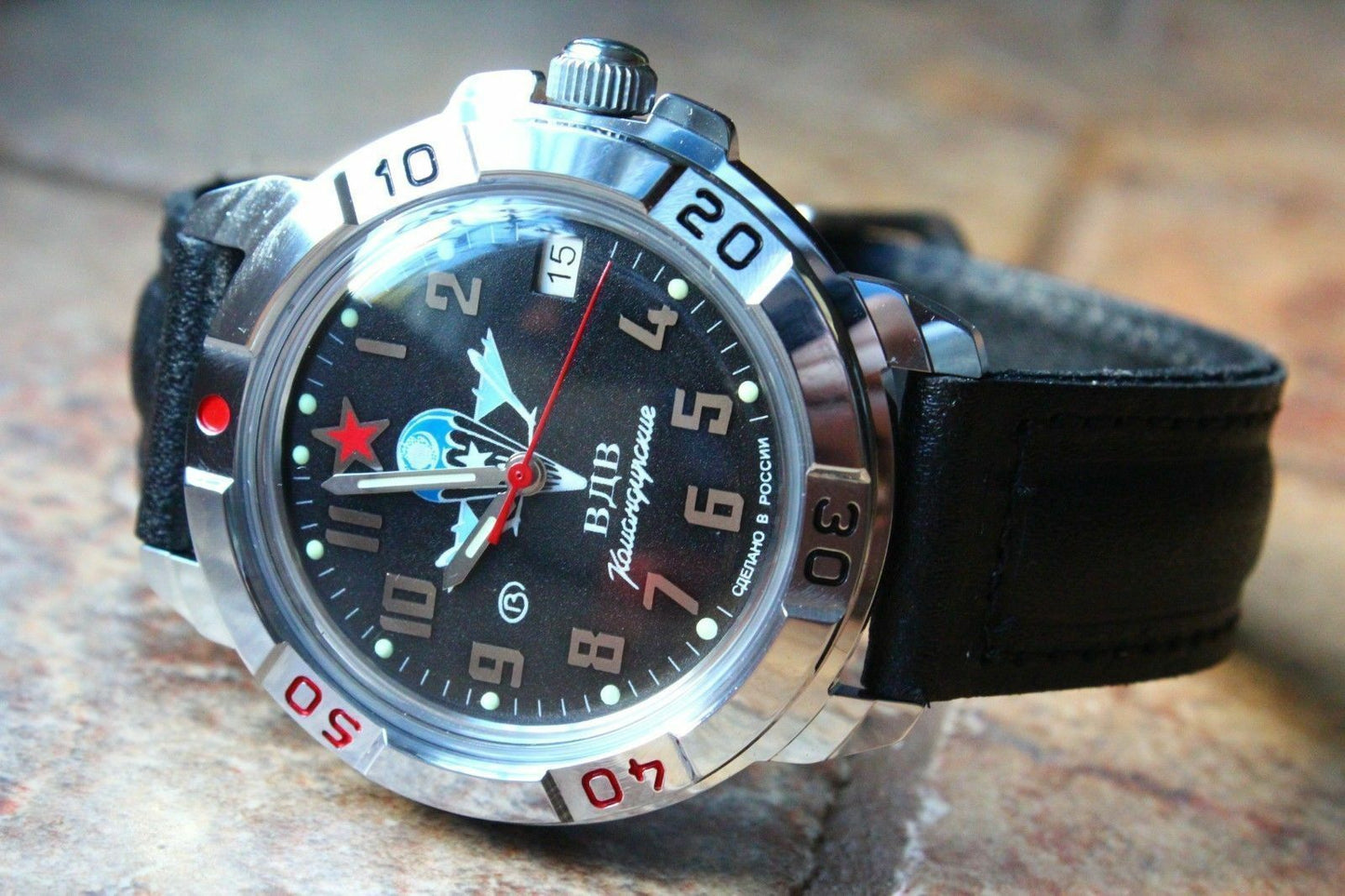 Vostok Komandirsky Military Wrist Watch # 431288 NEW
