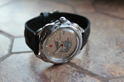 Vostok Komandirsky Russian Military Wrist Watch # 211402 NEW