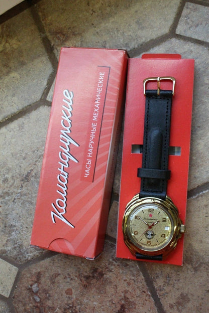 Vostok Komandirsky Russian Military Wrist Watch # 219451 NEW