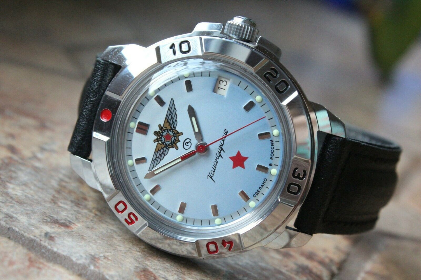 Vostok Komandirsky Military Wrist Watch # 431290 NEW