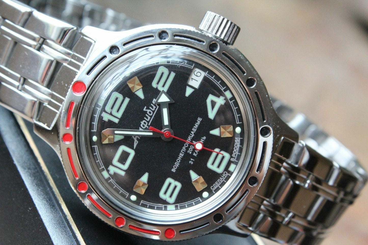 Russian Mechanical Automatic Wrist Watch VOSTOK AMPHIBIAN DIVER 420334