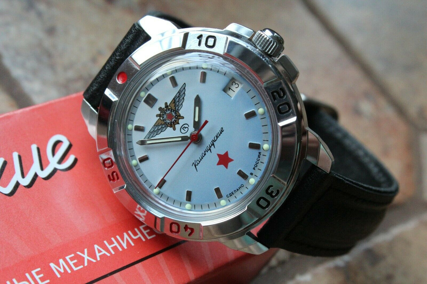 Vostok Komandirsky Military Wrist Watch # 431290 NEW