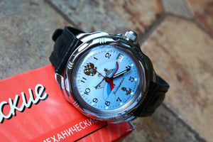 Vostok Komandirsky Russian Military Wrist Watch # 211619 NEW