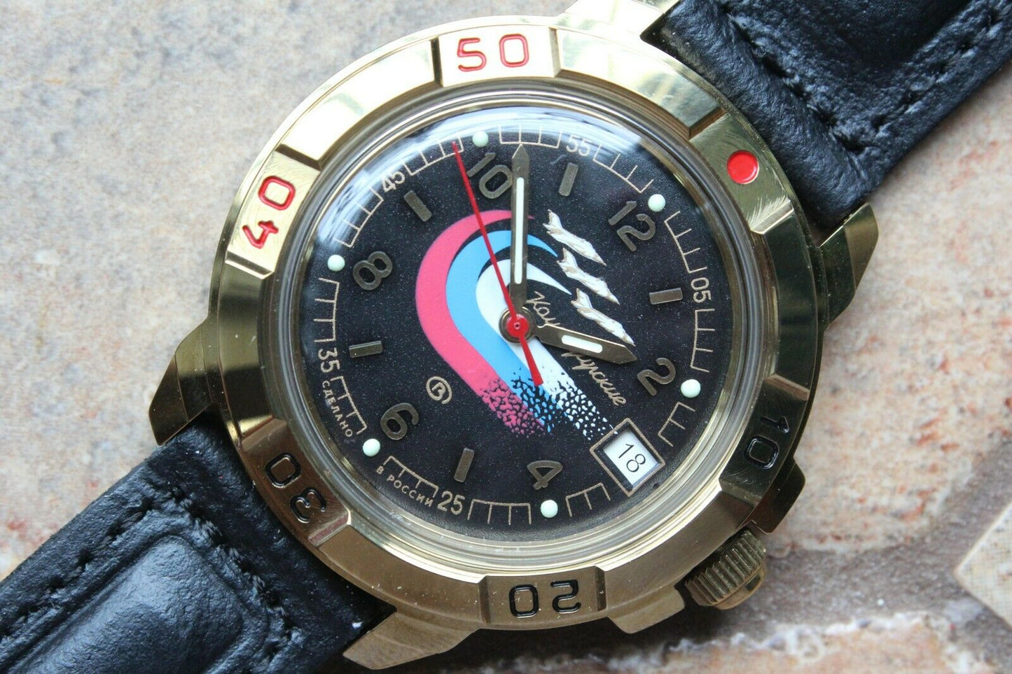 Vostok Komandirsky Military Wrist Watch # 439260 NEW