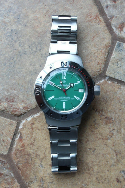 Vostok Amphibian Auto Russian diver wrist watch 060282