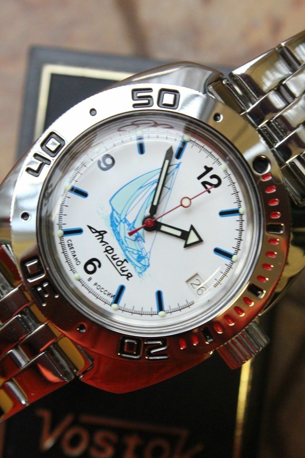 Russian Mechanical Automatic Wrist Watch VOSTOK AMPHIBIAN DIVER 710615