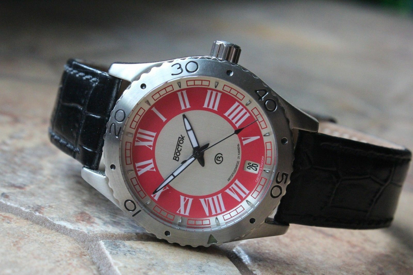 Russian Mechanical Automatic Wrist Watch Vostok Megapolis Prestige Rare 560256