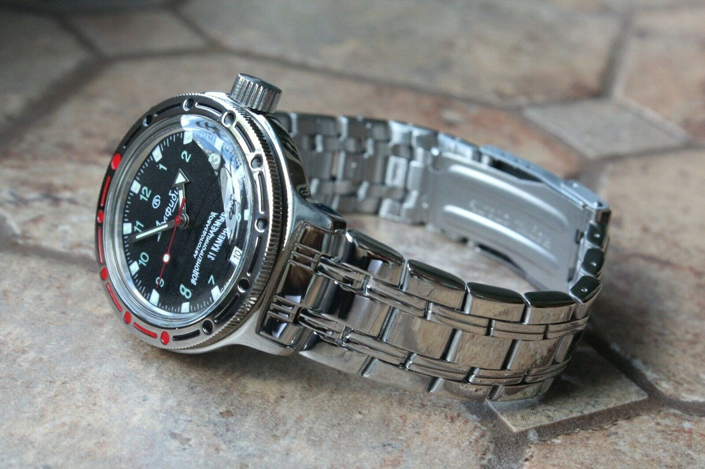 Vostok Amphibian Mechanical Automatic Wrist Watch Diver 420269