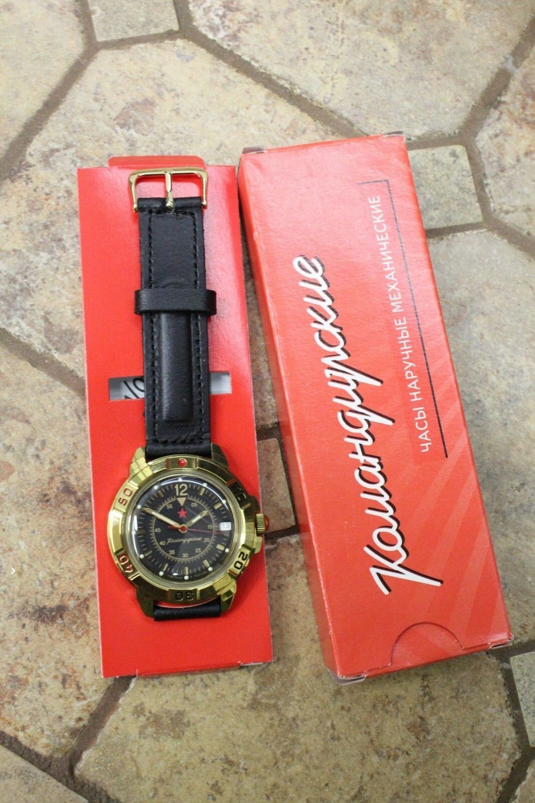 Vostok Komandirsky Military Wrist Watch # 439399 NEW