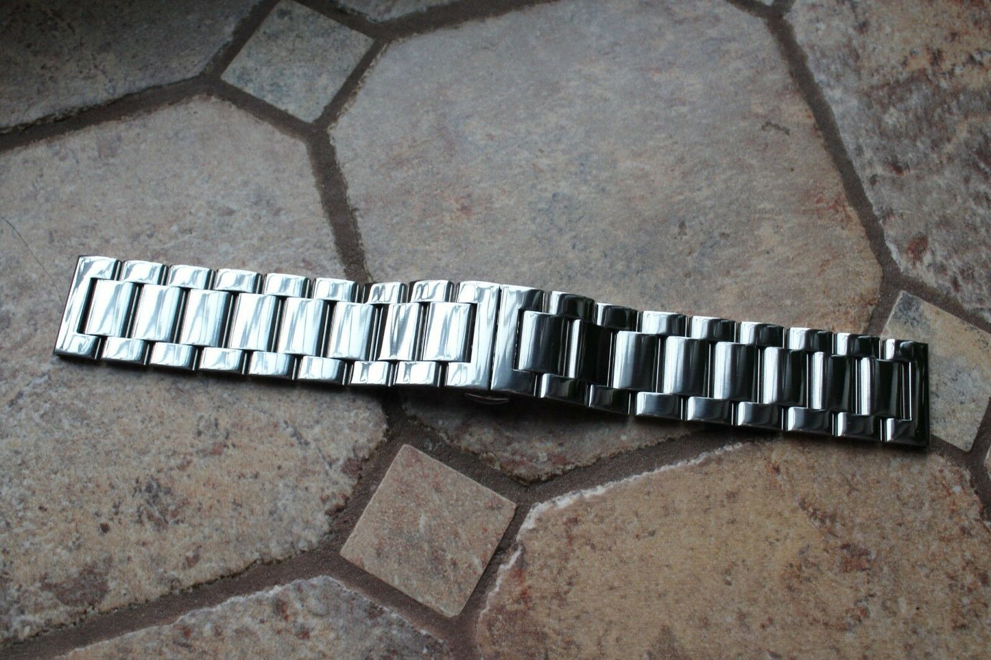Stainless Steel Link Bracelet Metal Strap Watch Band Butterfly Buckle 14-26 mm