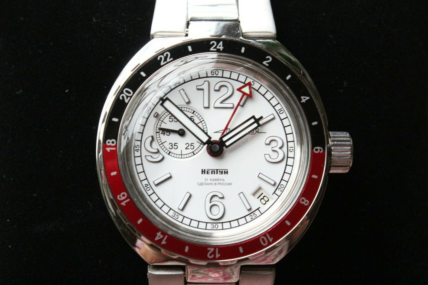 Vostok Amphibian Neptune Russian Mechanical Diver Auto men's wrist watch 960761