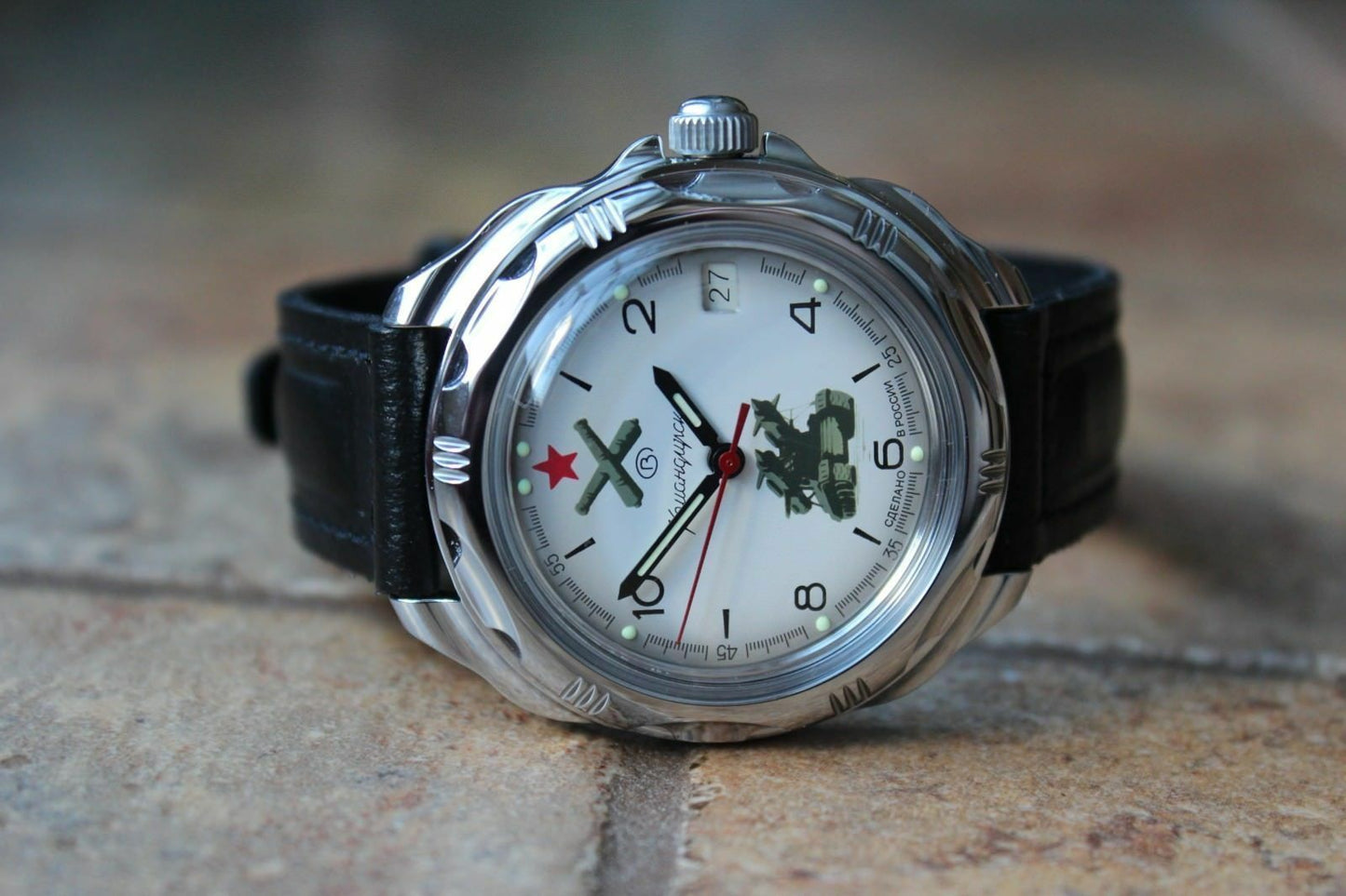 Vostok Komandirsky Military Wrist Watch # 211275 NEW