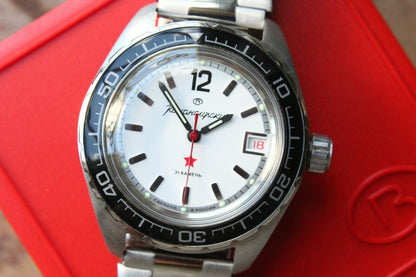 Vostok Komandirsky Auto Russian Military Wrist Watch # 020739 NEW