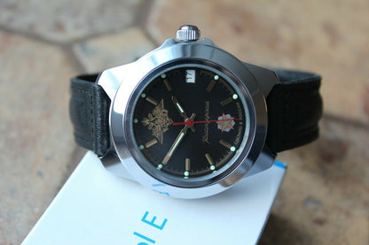 Vostok Komandirsky Auto Russian Military Wrist Watch # 641655 NEW