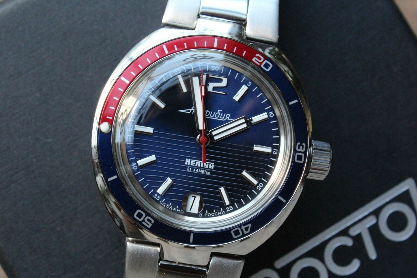 Vostok Amphibian Neptun 960759 Mechanical Automatic Diver Russian wrist watch