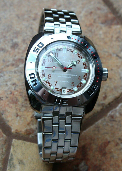 Russian Mechanical Automatic Wrist Watch VOSTOK AMPHIBIAN DIVER 710448