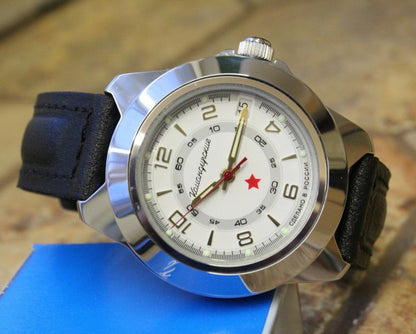 Vostok Komandirsky Auto Russian Military Wrist Watch # 641686 NEW