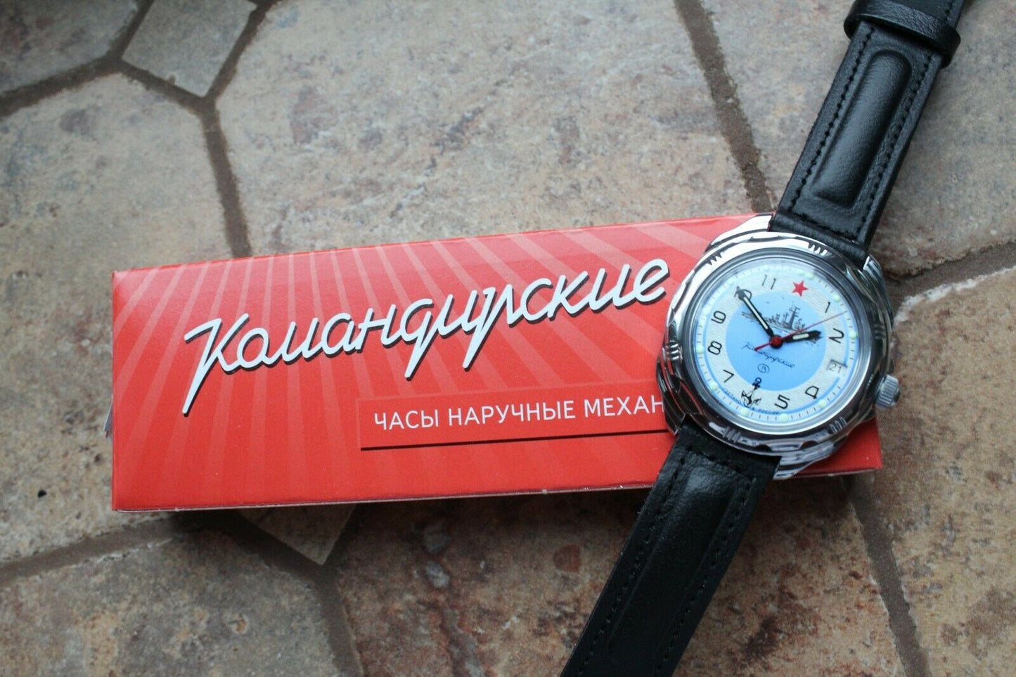 Vostok Komandirsky Russian Military Wrist Watch # 211879 NEW