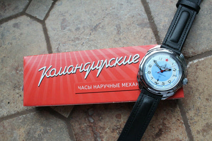 Vostok Komandirsky Russian Military Wrist Watch # 211879 NEW