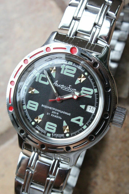 Russian Mechanical Automatic Wrist Watch VOSTOK AMPHIBIAN DIVER 420334