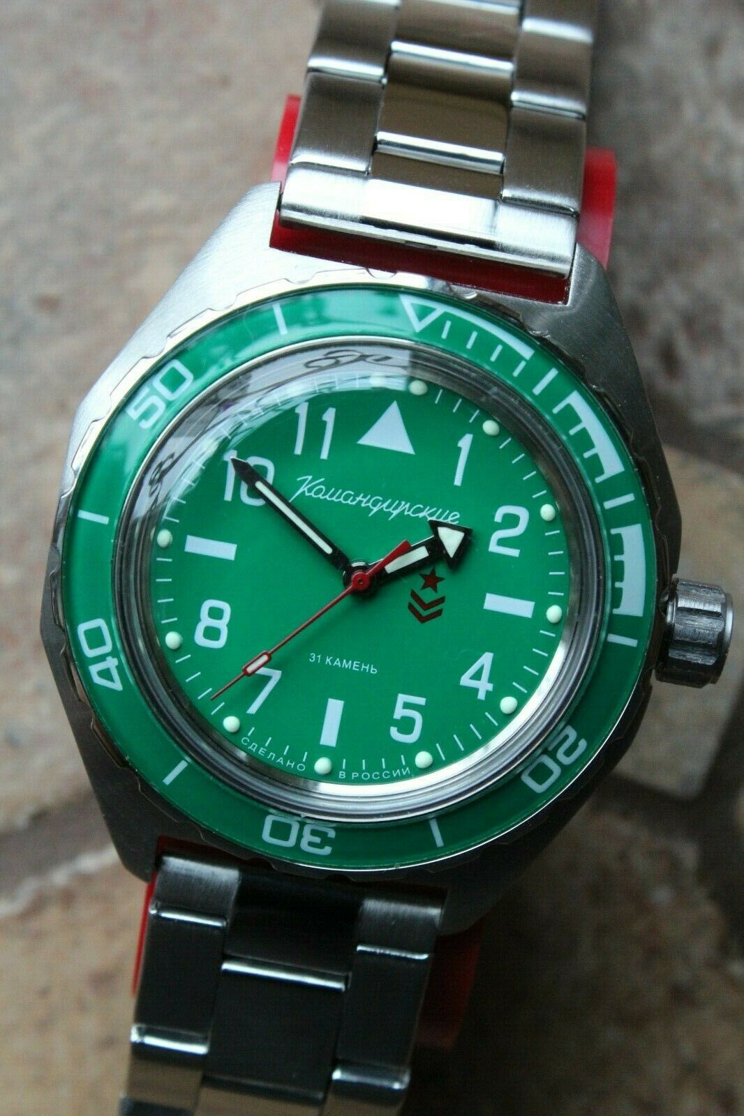 Vostok Komandirskie Military Mechanical Automatic Russian wrist watch 650856