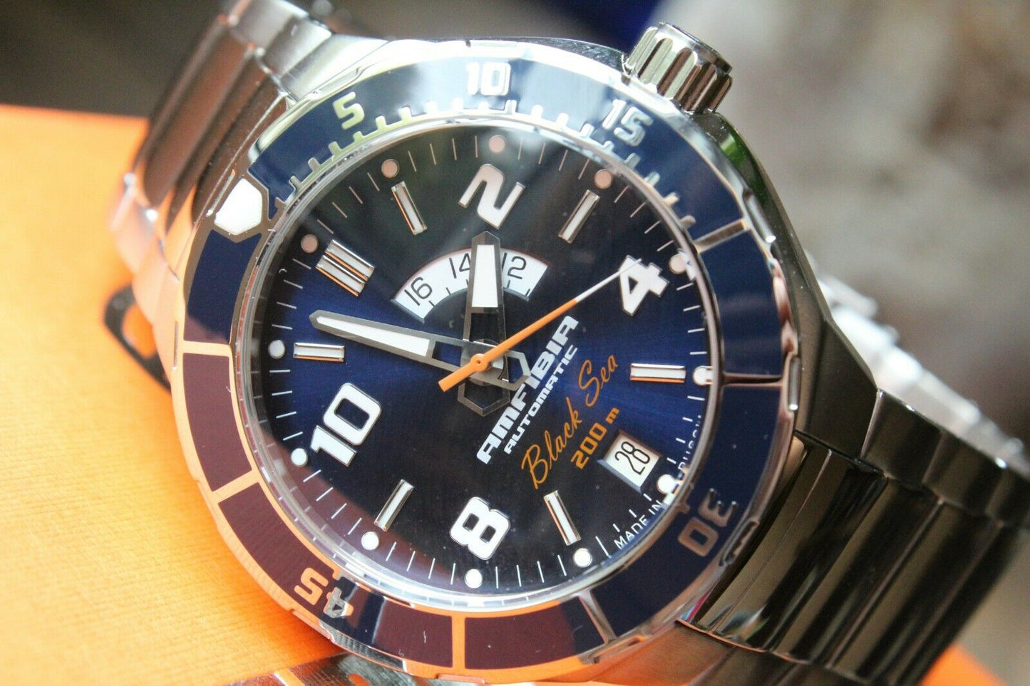 Vostok Amphibian 440795 Automatic Black Sea Russian mens wrist watch New 2019
