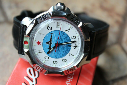 Vostok Komandirsky Russian Mechanical Military Wrist Watch Submarine 811055