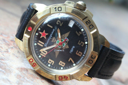 Vostok Komandirsky Military Wrist Watch # 439633 NEW