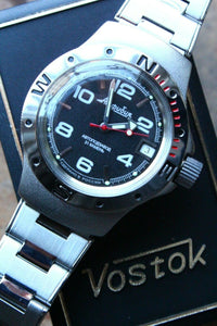 Vostok Amphibian Auto Russian diver wrist watch 060433