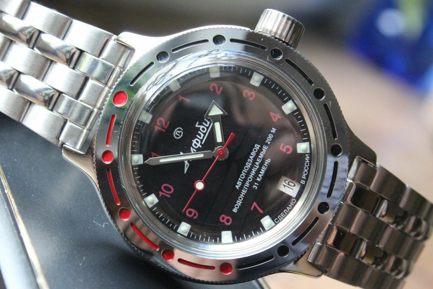Russian Mechanical Automatic Wrist Watch VOSTOK AMPHIBIAN DIVER 420280