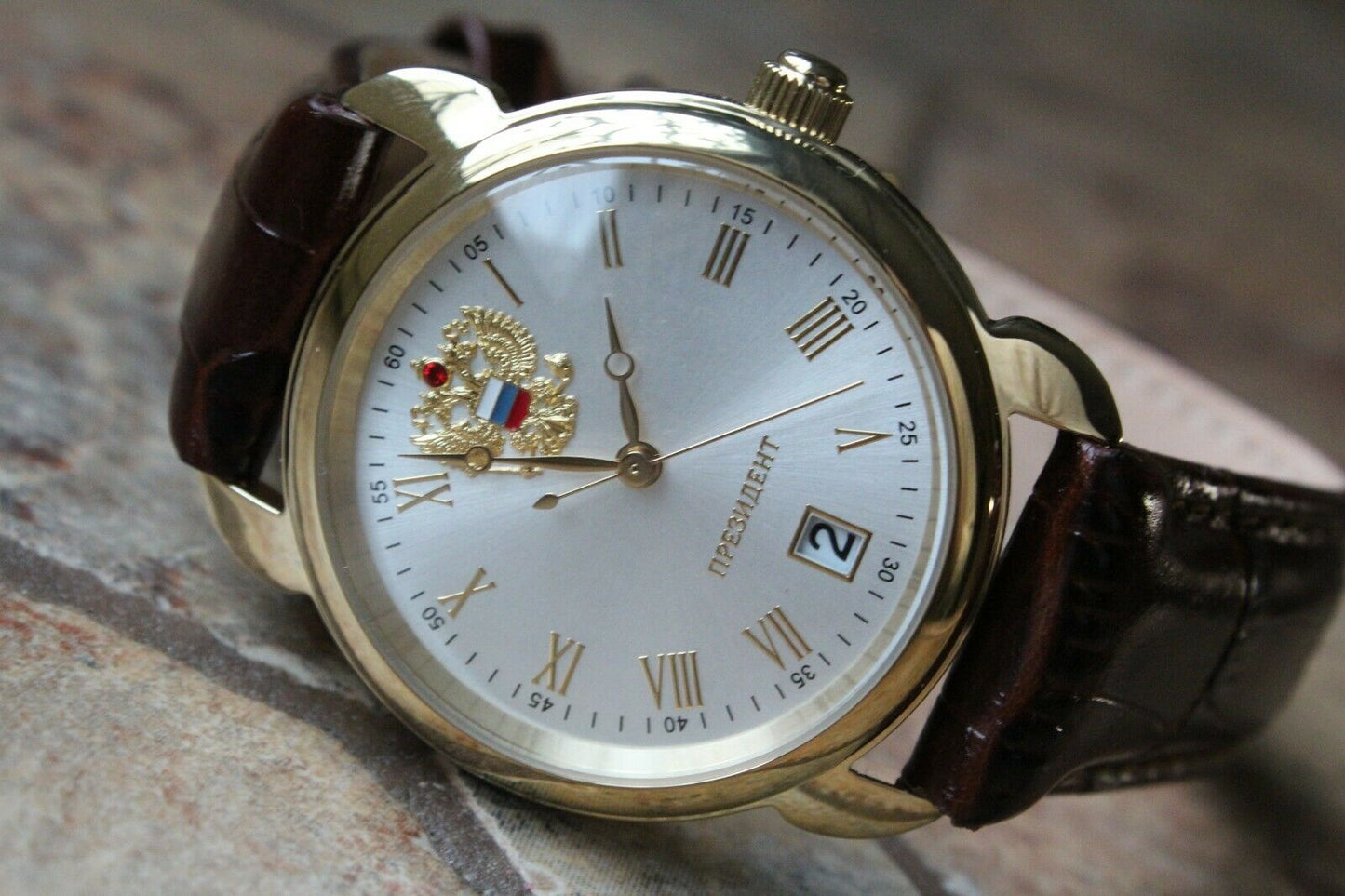 Russian President 4076682 Quartz Men's Wrist Watch Poljot
