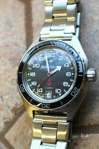 Vostok Komandirskie Military Automatic Russian wrist watch 24 hours 650541