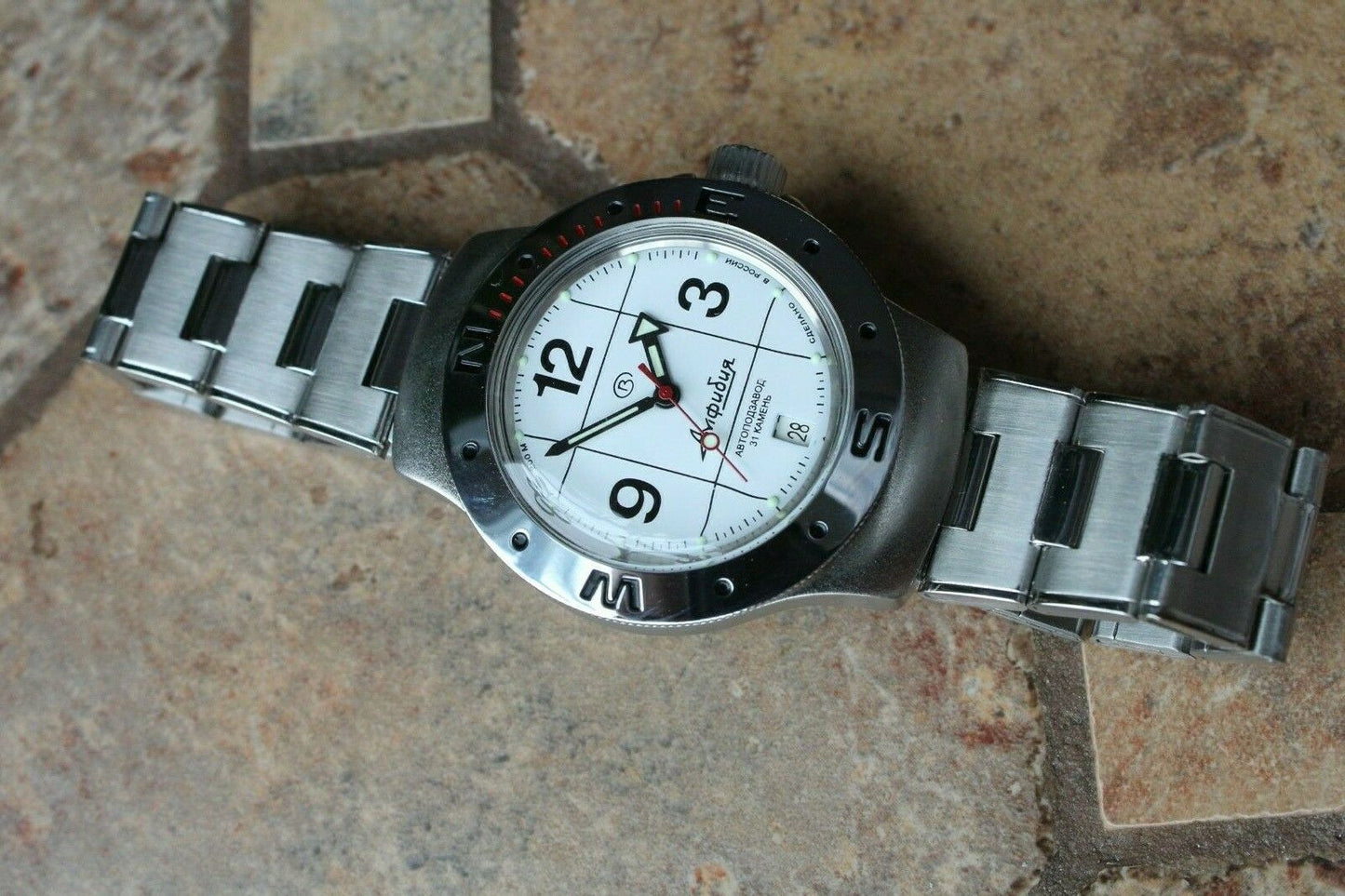 Vostok Amphibian Mechanical Automatic Russian diver wrist watch 060487