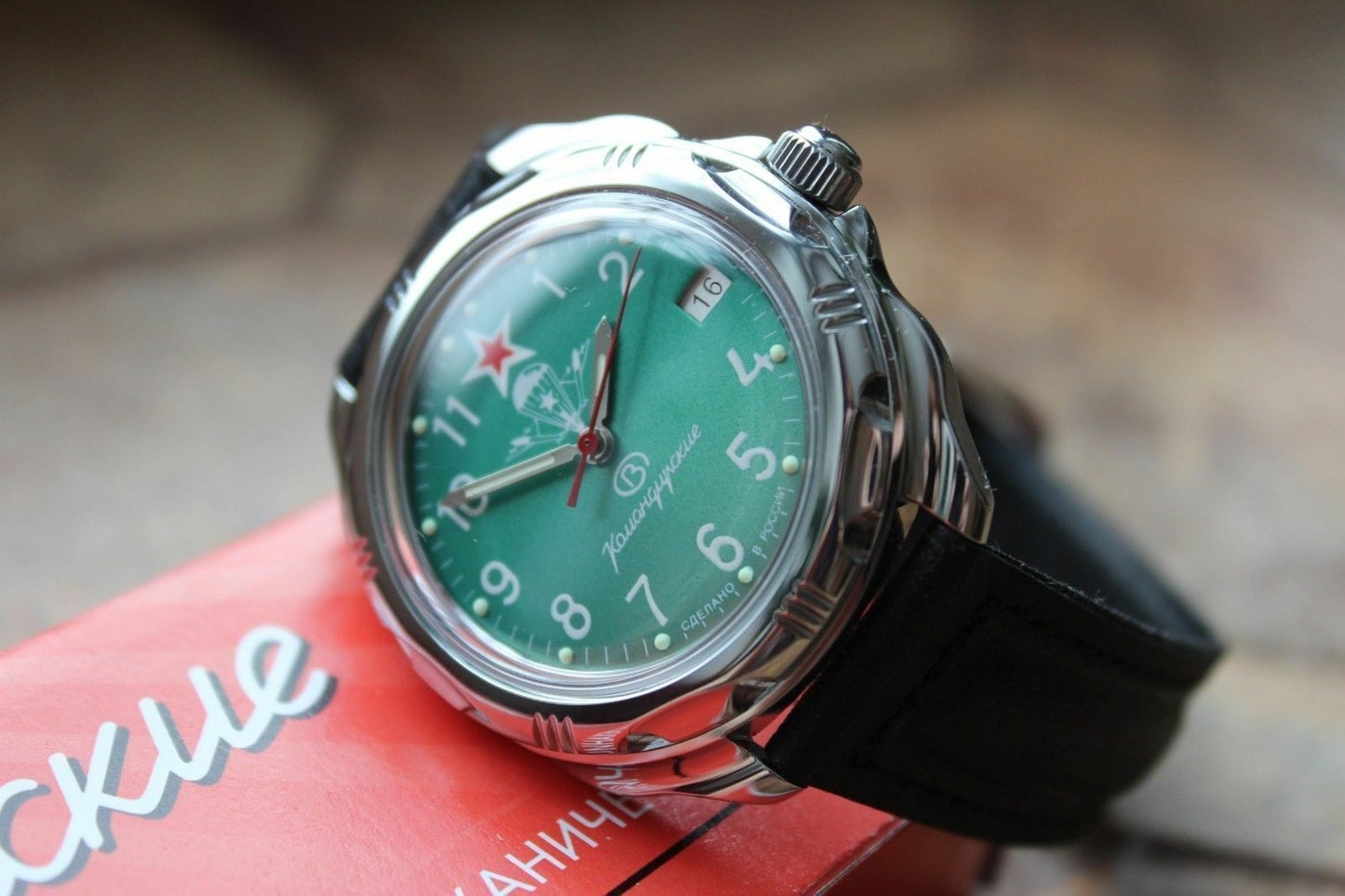 Vostok Komandirsky Russian Military Wrist Watch # 211307 NEW