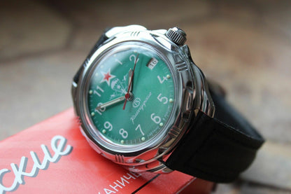 Vostok Komandirsky Russian Military Wrist Watch # 211307 NEW