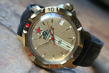 Vostok Komandirsky 819072 Russian Mechanical Military Wrist Watch Tank