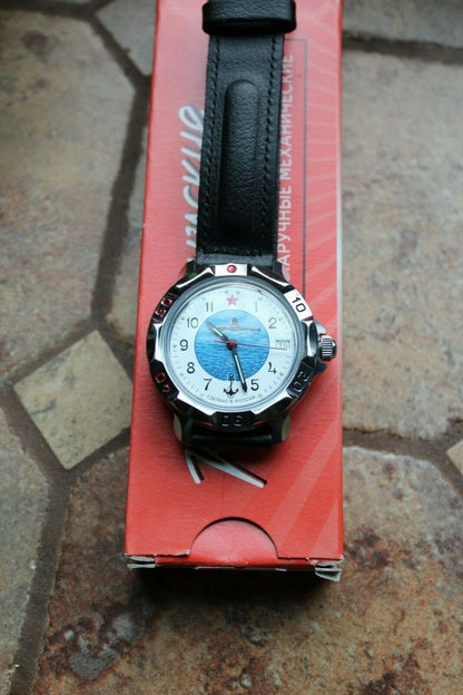 Vostok Komandirsky Russian Mechanical Military Wrist Watch Submarine 811055