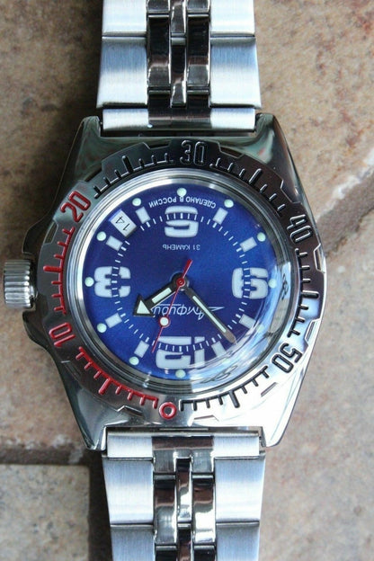 Vostok Amphibian Russian Auto diver wrist watch 110902