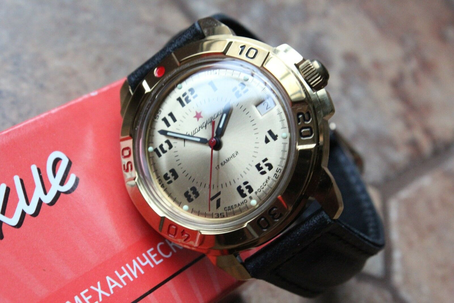Vostok Komandirsky Military Wrist Watch # 439121 NEW