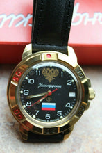 Load image into Gallery viewer, Vostok Komandirsky Russian Military Wrist Watch Double Eagle Emblem # 439646 NEW
